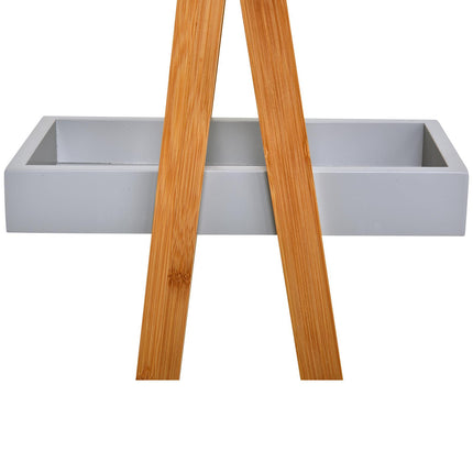Slim Bamboo Bathroom Storage Shelves 3-Tier Slim Design - Natural