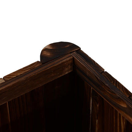 Wooden Raised Garden Bed, 120 x 50 x 45cm Elevated Planter Box, Outdoor Flower Bed with Drainage Gaps, Easy Assembly