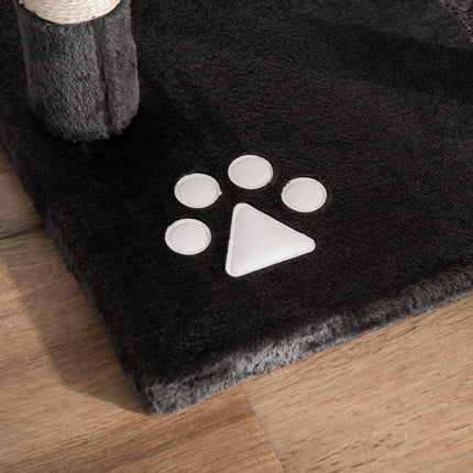 Adjustable Floor to Ceiling Cat Tree 240-260cm with Multi-Level Play and Rest - Dark Grey