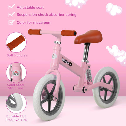 Toddler Balance Bike for Coordination Learning - Pink