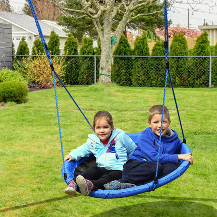 Kids Round Tree Spin Swing 100cm Diameter - Blue