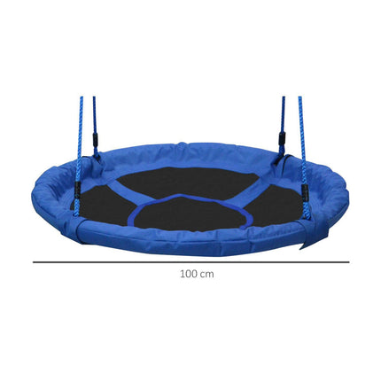 Kids Round Tree Spin Swing 100cm Diameter - Blue