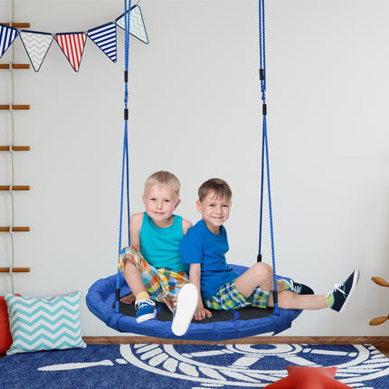 Kids Round Tree Spin Swing 100cm Diameter - Blue