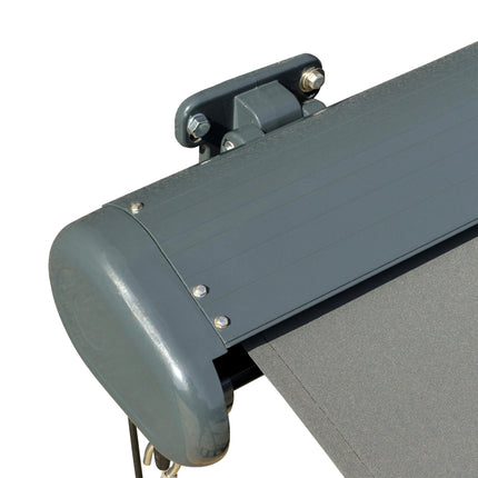 Cassette Electric Manual Awning Door Window Retractable Canopy w/ R/C & LED 300W
