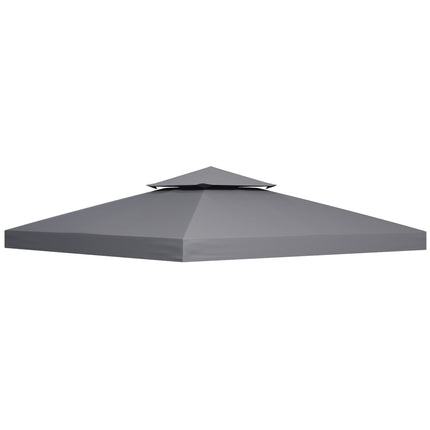 3 x 3 Metre Gazebo Canopy Roof Replacement Cover - Deep Grey
