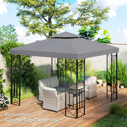 3 x 3 Metre Gazebo Canopy Roof Replacement Cover - Deep Grey