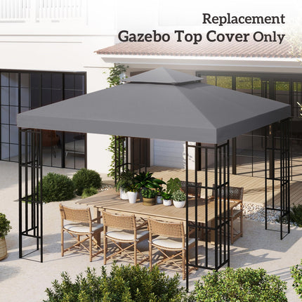 3 x 3 Metre Gazebo Canopy Roof Replacement Cover - Deep Grey