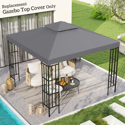 3 x 3 Metre Gazebo Canopy Roof Replacement Cover - Deep Grey