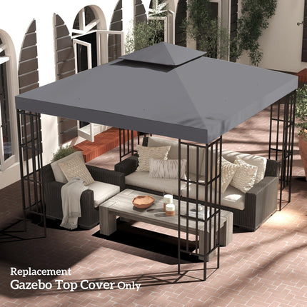 3 x 3 Metre Gazebo Canopy Roof Replacement Cover - Deep Grey