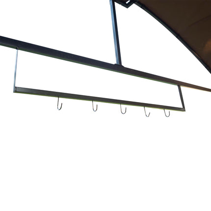 Metal Gazebo Marquee 250x126x250 cm with Ventilation - Coffee