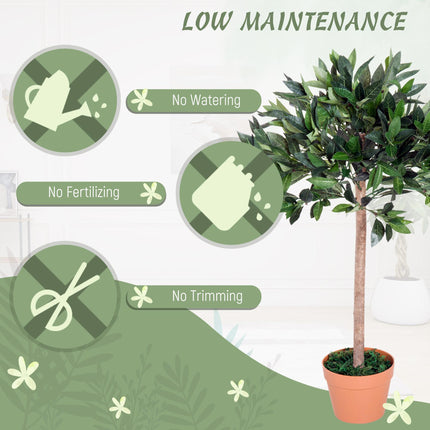 3ft Artificial Olive Tree Indoor Plant with Orange Pot - Orange