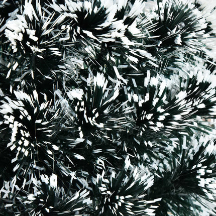 4ft 120cm Prelit LED Artificial Christmas Tree with Fibre Optic Lights - Green/White