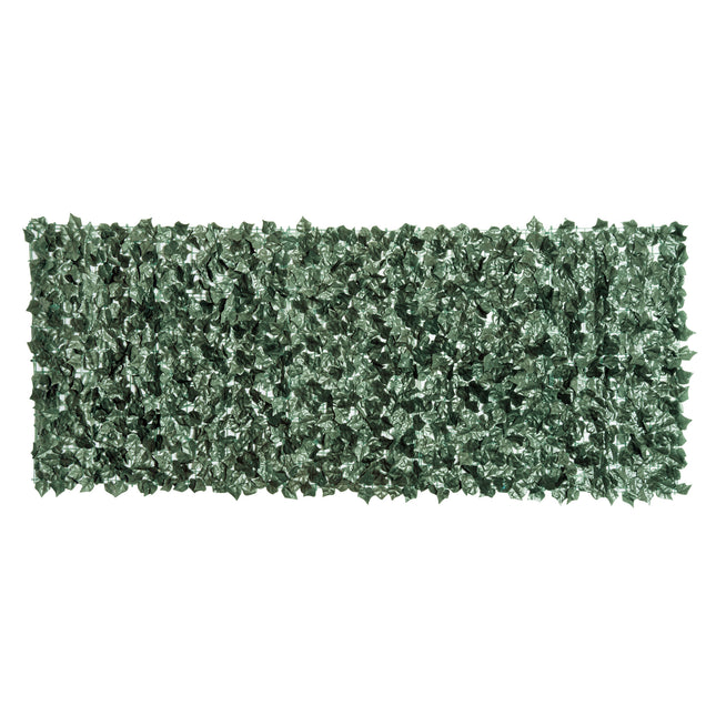 Artificial Leaf Screen Panel 2.4x1 m UV-Stabilised Privacy Fence - Dark Green