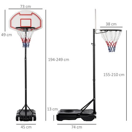 Basketball Hoop Outdoor, Portable Basketball Hoop and Stand with Weighted Base,