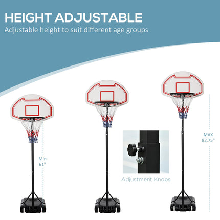 Basketball Hoop Outdoor, Portable Basketball Hoop and Stand with Weighted Base,