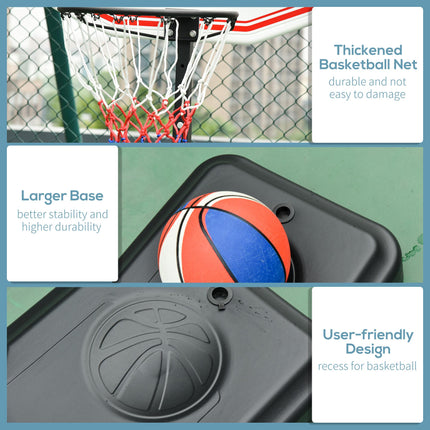 Basketball Hoop Outdoor, Portable Basketball Hoop and Stand with Weighted Base,