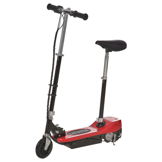 Outdoor Ride-On Powered Scooter for Kids 120W Motor 2x12V Battery - Red