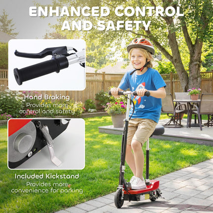 Outdoor Ride-On Powered Scooter for Kids 120W Motor 2x12V Battery - Red