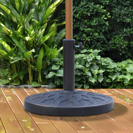 13kg Resin Garden Umbrella Stand for 38mm & 48mm Poles - Bronze Tone