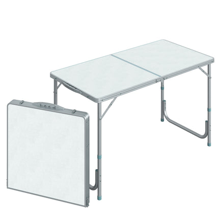 Portable Folding Aluminium BBQ Table for Camping and Picnics - Silver