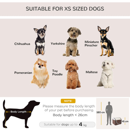 Folding Pet Carrier for Cats and Small Dogs 46x36x41 cm - Brown