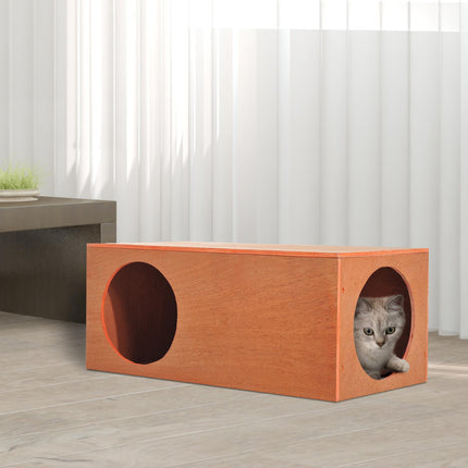 Outdoor Rabbit Hideaway Shelter Indoor Cat Tunnel Garden Kitty Box House Pet Hom