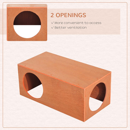 Outdoor Rabbit Hideaway Shelter Indoor Cat Tunnel Garden Kitty Box House Pet Hom