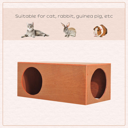 Outdoor Rabbit Hideaway Shelter Indoor Cat Tunnel Garden Kitty Box House Pet Hom