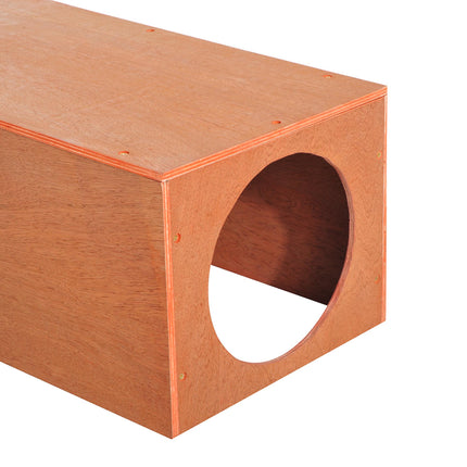 Outdoor Rabbit Hideaway Shelter Indoor Cat Tunnel Garden Kitty Box House Pet Hom