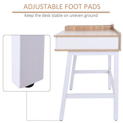 Computer Desk, Writing Desk, Study Workstation with Drawer, Storage Compartments