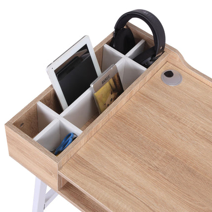 Computer Desk, Writing Desk, Study Workstation with Drawer, Storage Compartments