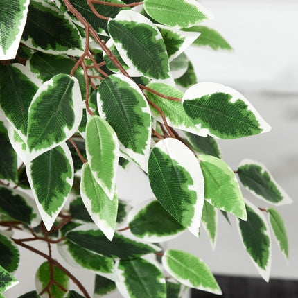 160cm Artificial Ficus Silk Tree with Cement Nursery Pot - Green