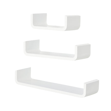Floating Shelves, Set of 3 Wall Shelf, Shelves for Wall Invisible Mounting, Bedr