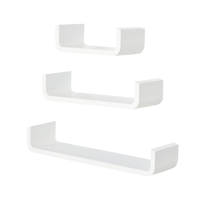 Floating Shelves, Set of 3 Wall Shelf, Shelves for Wall Invisible Mounting, Bedr