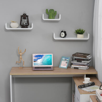 Floating Shelves, Set of 3 Wall Shelf, Shelves for Wall Invisible Mounting, Bedr