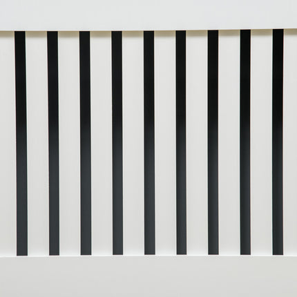 Slatted Radiator Cover Cabinet 172L x 19W x 81H cm with MDF Lined Grill - White