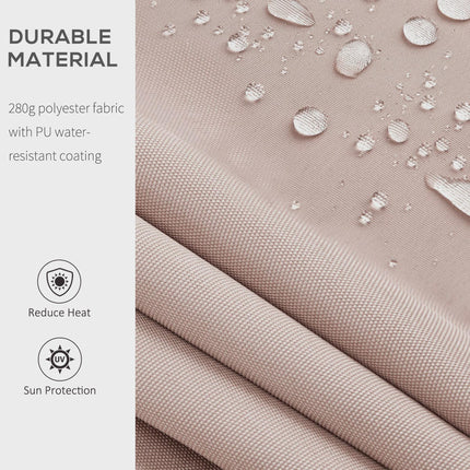 Retractable Manual Awning Sun Shade Canopy 395x250 cm with Crank Handle - Beige