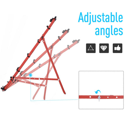 Rebounder Net with PE Mesh and Metal Tube Frame 96x80x96cm - Red and Black