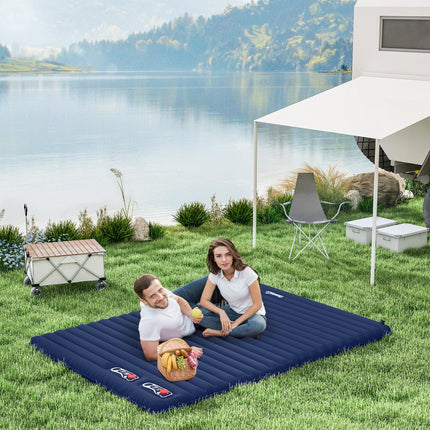 2 Person Self-Inflating PVC Camping Mattress - Green Durable Design