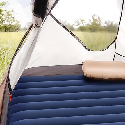 2 Person Self-Inflating PVC Camping Mattress - Green Durable Design