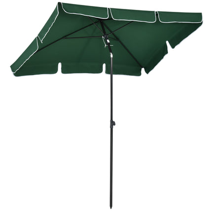 2 Metre Aluminium Patio Sun Umbrella with Tilt Mechanism - Green