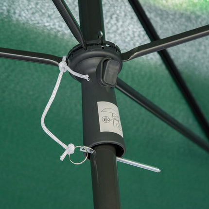 2 Metre Aluminium Patio Sun Umbrella with Tilt Mechanism - Green