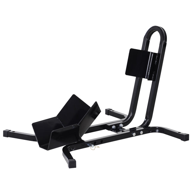 Adjustable Metal Motorcycle Wheel Chock Stand for 17”, 19”, 21” Front Wheels - Black