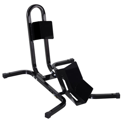 Adjustable Metal Motorcycle Wheel Chock Stand for 17”, 19”, 21” Front Wheels - Black