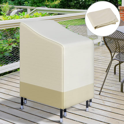 Single Seat Waterproof Garden Furniture Cover 600D Oxford Cloth - Beige and Coffee