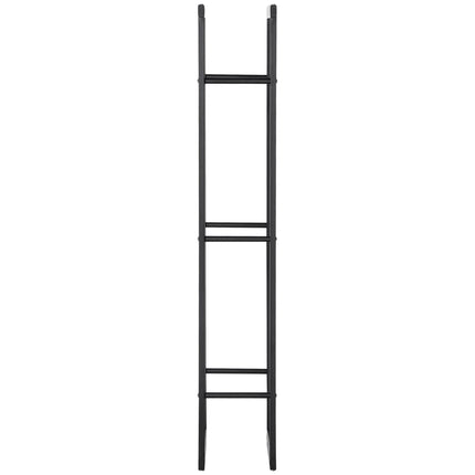 Tall Metal Firewood Log Holder Rack 60Wx25Dx150Hcm for Indoor Outdoor Fireplace - Black