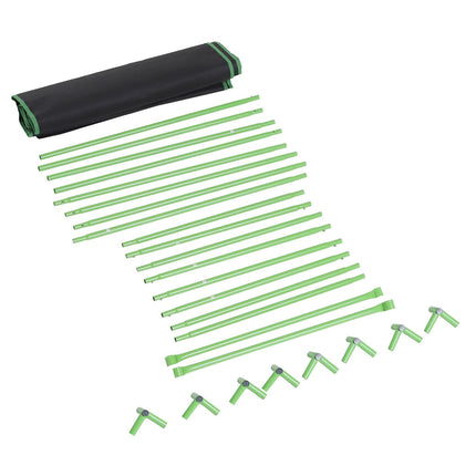 Hydroponic Plant Grow Tent 60x60x140cm with Window & Tool Bag - Black/Green