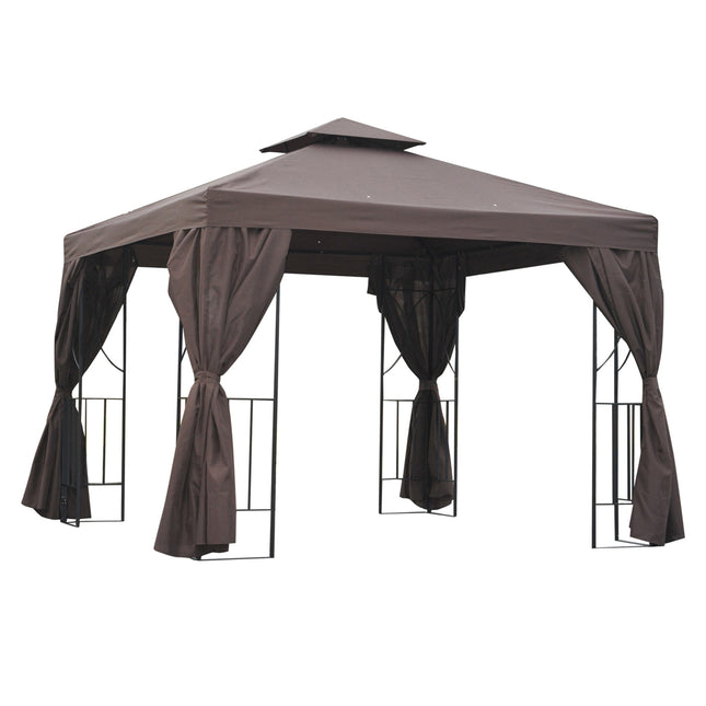 3 x 3 m Garden Gazebo Double¬†Roof Marquee Patio Wedding Party Tent Canopy Shelt