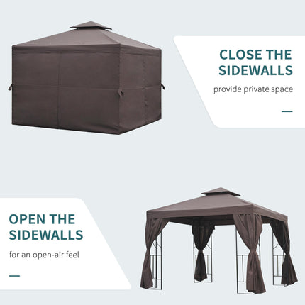 3 x 3 m Garden Gazebo Double¬†Roof Marquee Patio Wedding Party Tent Canopy Shelt