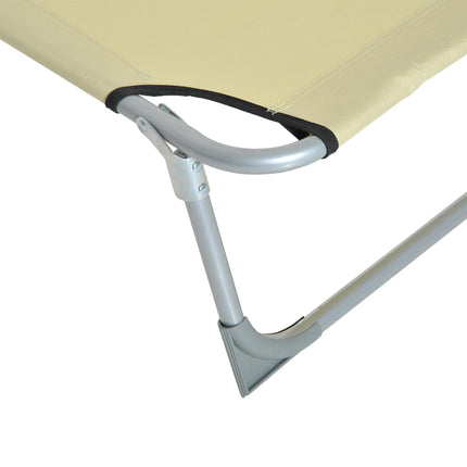 Portable Adjustable Lounger With Oxford Cloth - Beige